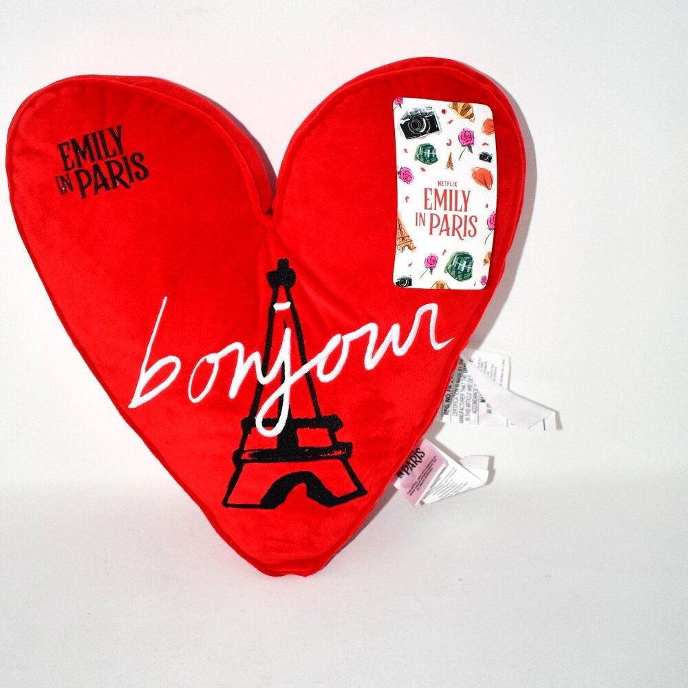 Jay Franco Emily in Paris Heart Shaped Decorative Throw Pillow, 12", Super Soft,